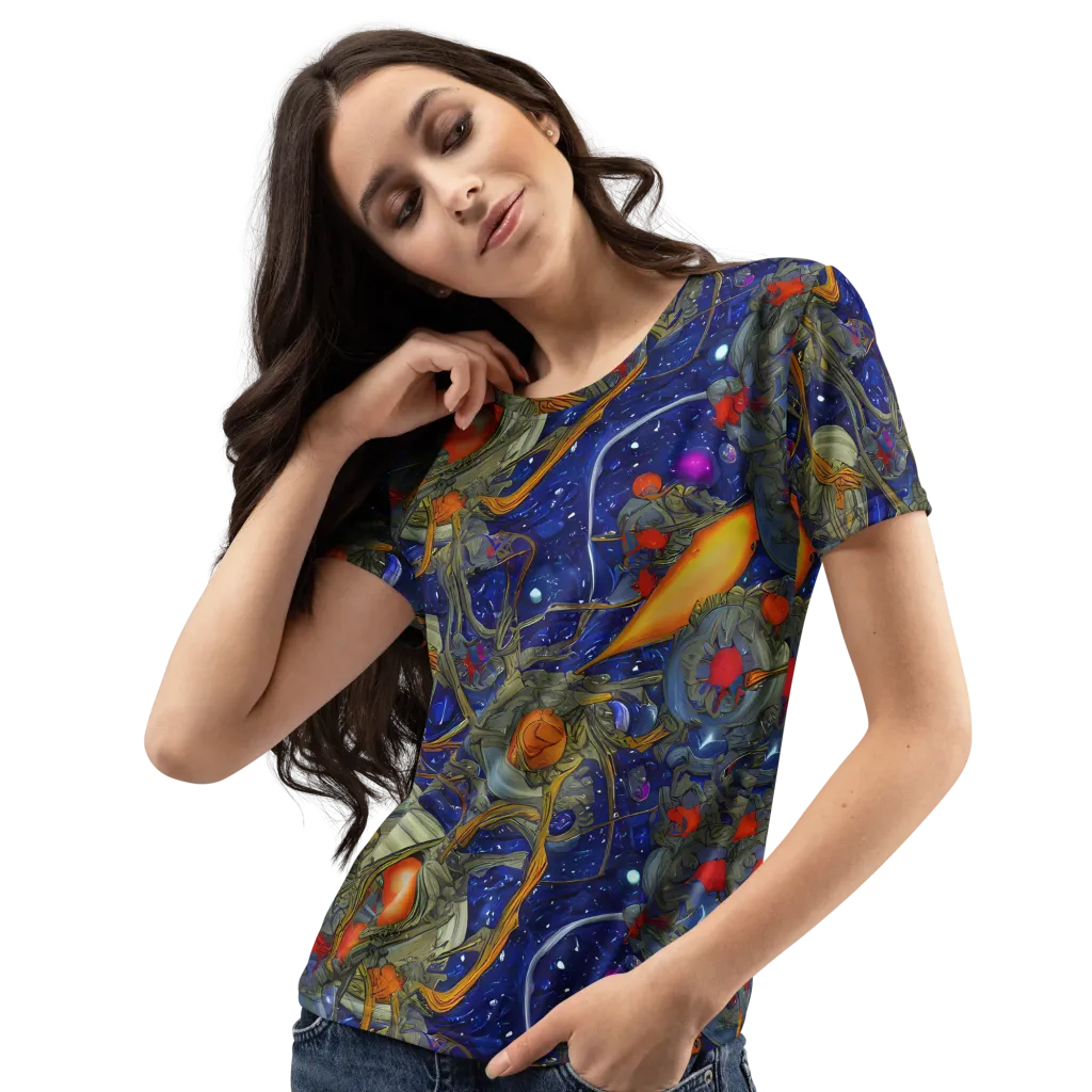 Astral Harvest on Women's Crew Neck T-Shirt — Left Front