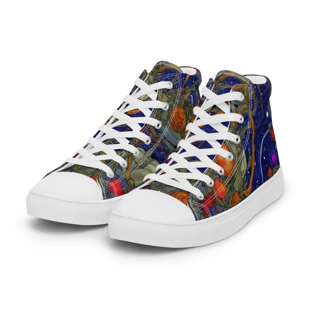 Astral Harvest on Women's High Top Canvas Shoes — Left Front