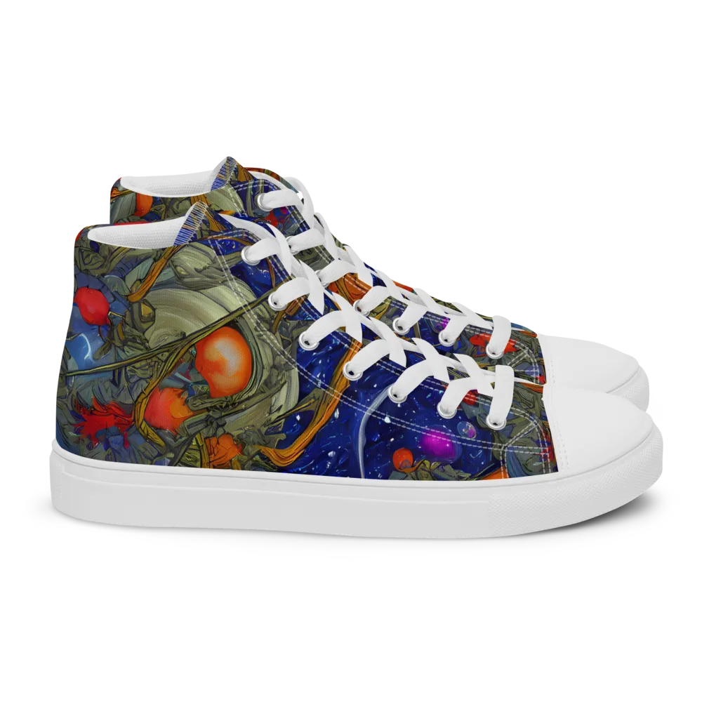 Astral Harvest on Women's High Top Canvas Shoes — Right