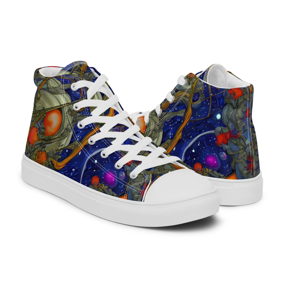 Astral Harvest on Women's High Top Canvas Shoes — Right