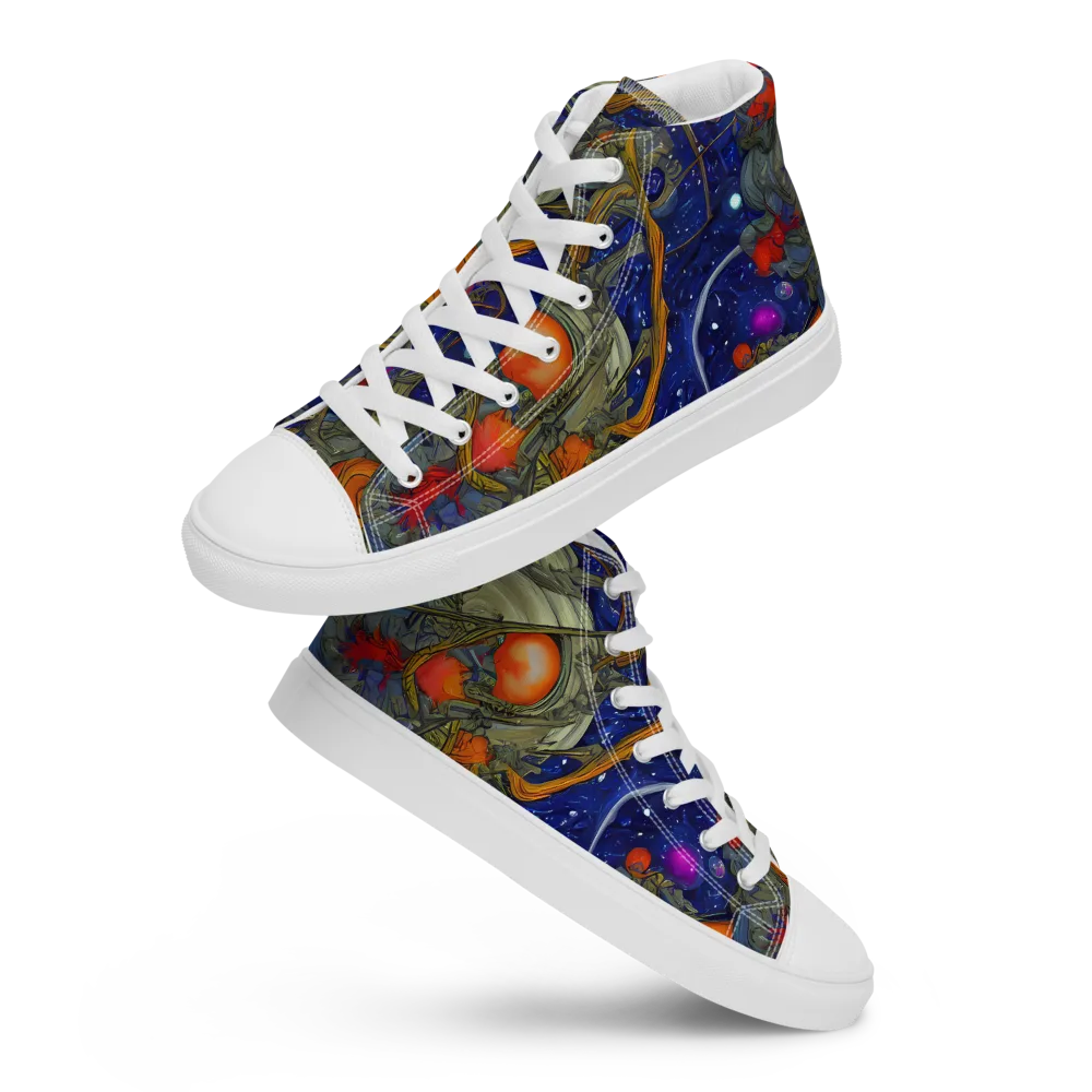 Astral Harvest on Women's High Top Canvas Shoes — Front
