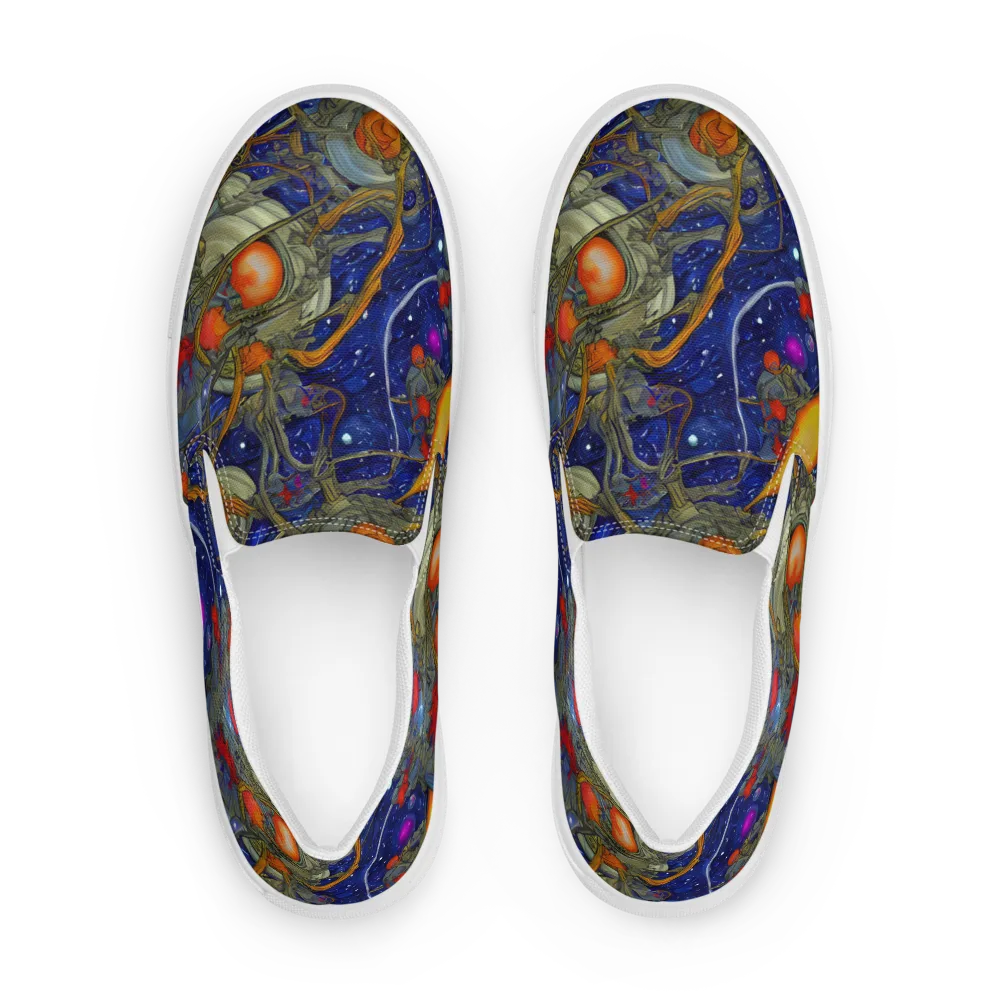 Astral Harvest on Men's Slip-On Canvas Shoes — Front