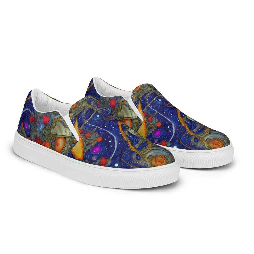 Astral Harvest on Men's Slip-On Canvas Shoes — Right Front