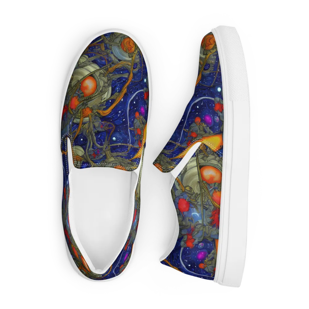 Astral Harvest on Men's Slip-On Canvas Shoes — Front