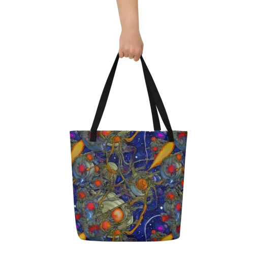Astral Harvest on a Large Tote Bag W/ Pocket