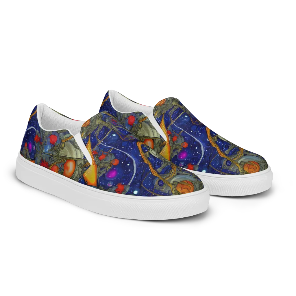 Astral Harvest on Women's Slip-On Canvas Shoes — Right Front
