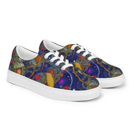 Astral Harvest on a Men's Lace-Up Canvas Shoes