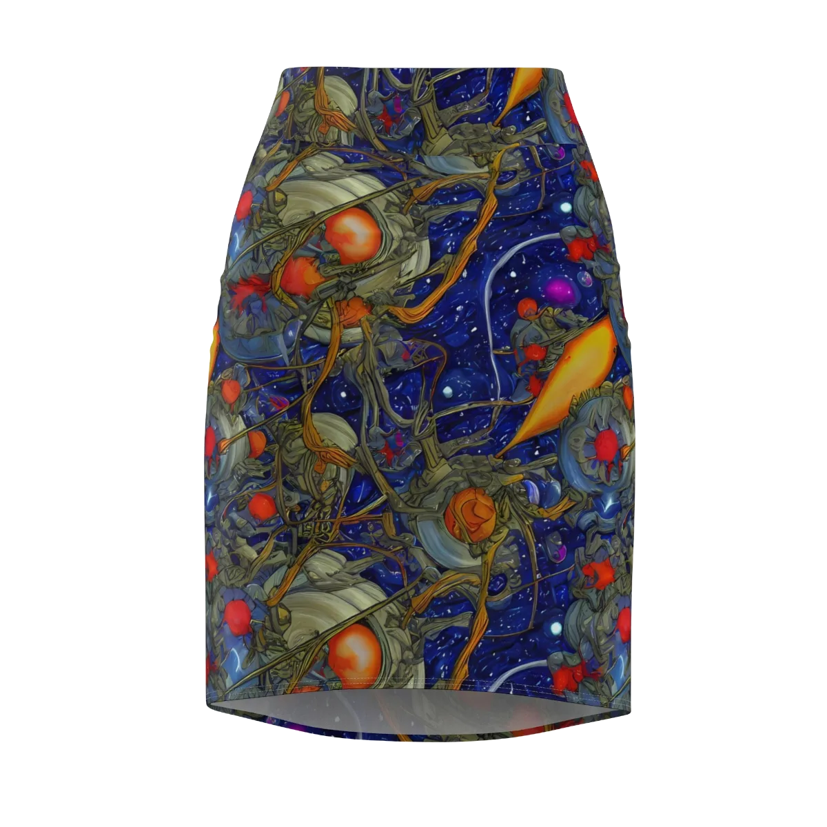 Astral Harvest on Pencil Skirt — Front
