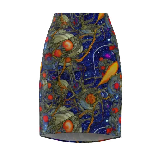 Astral Harvest on a Pencil Skirt
