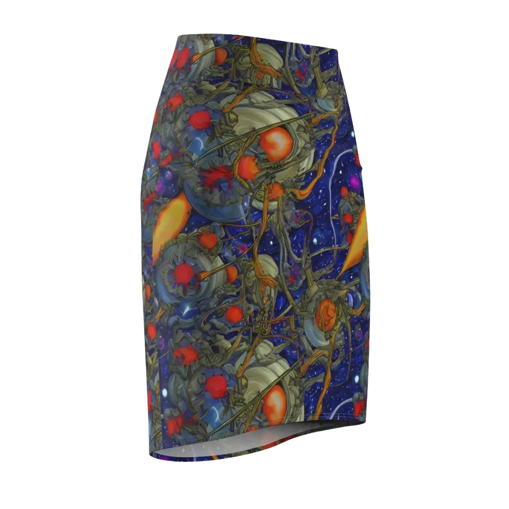Astral Harvest on Pencil Skirt — Front Side
