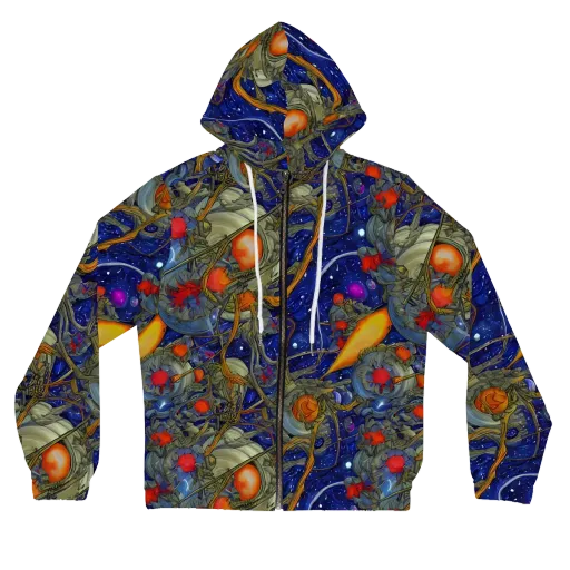 Astral Harvest on a Women's Full-Zip Hoodie