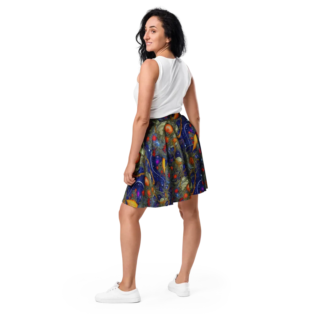 Astral Harvest on Skater Skirt — Back