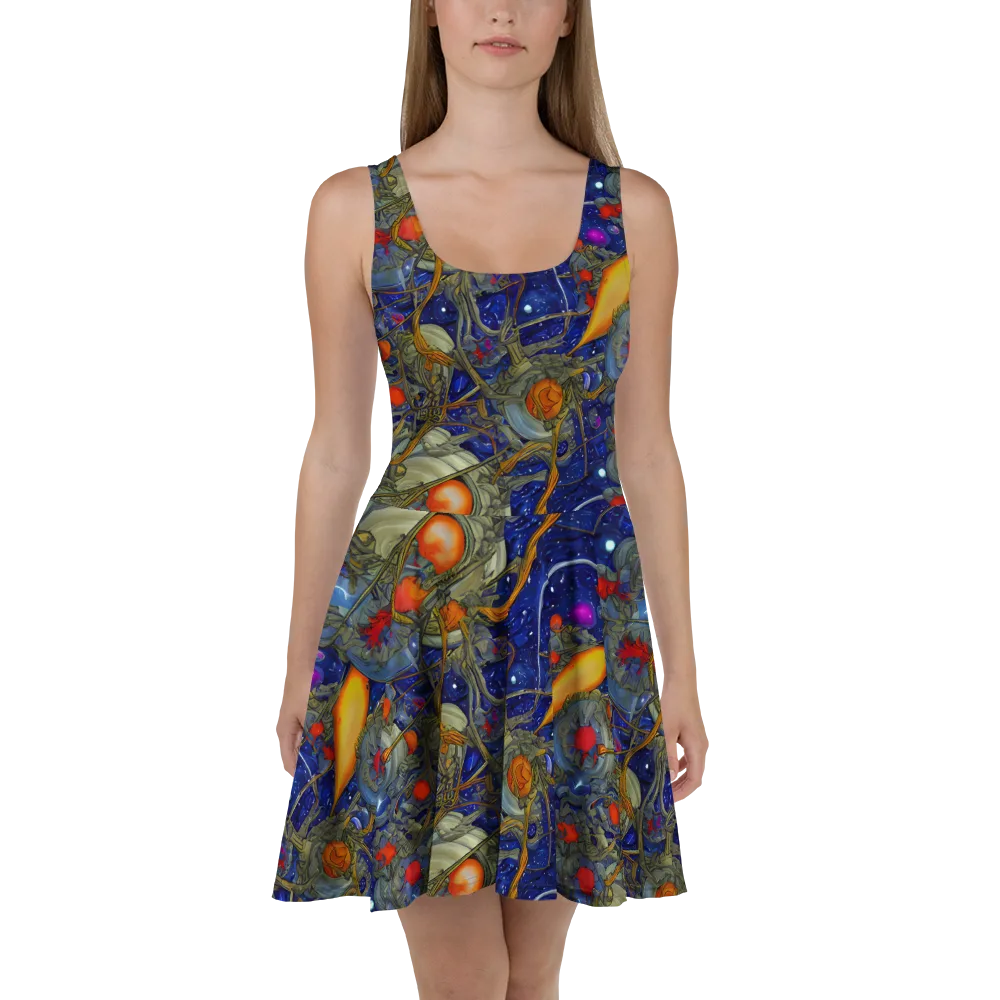 Astral Harvest on Skater Dress — Front