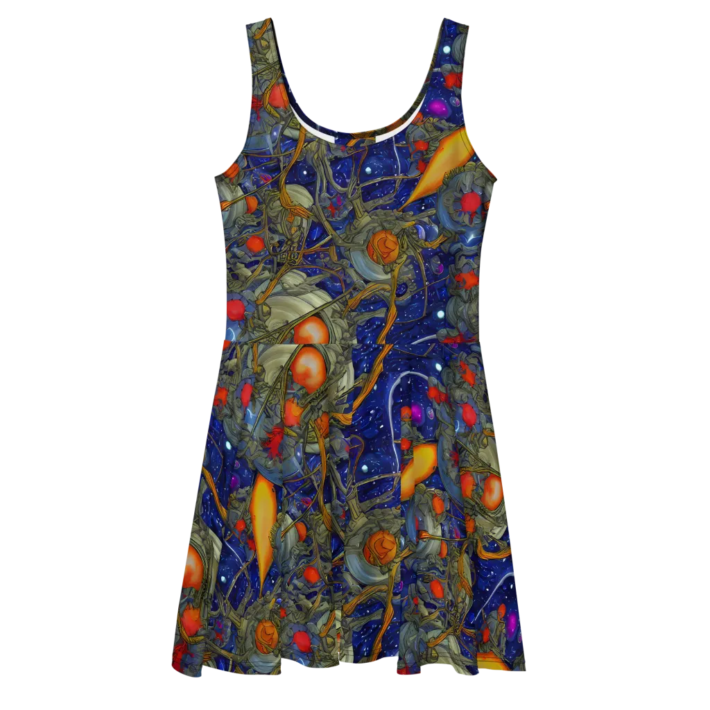 Astral Harvest on Skater Dress — Front
