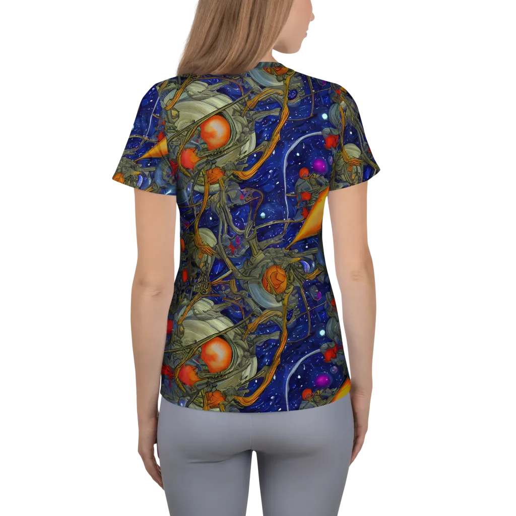 Astral Harvest on Women's Athletic T-Shirt — Back