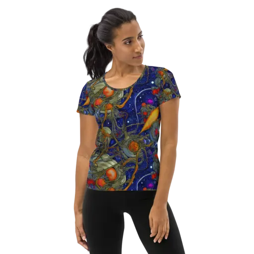 Astral Harvest on a Women's Athletic T-Shirt