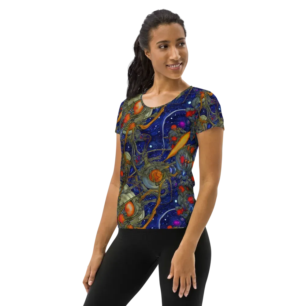 Astral Harvest on Women's Athletic T-Shirt — Left