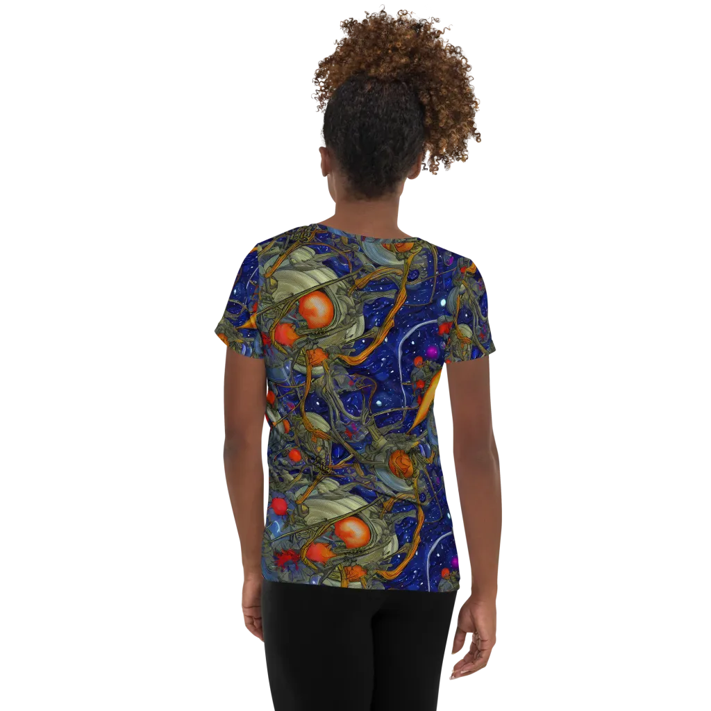 Astral Harvest on Women's Athletic T-Shirt — Back