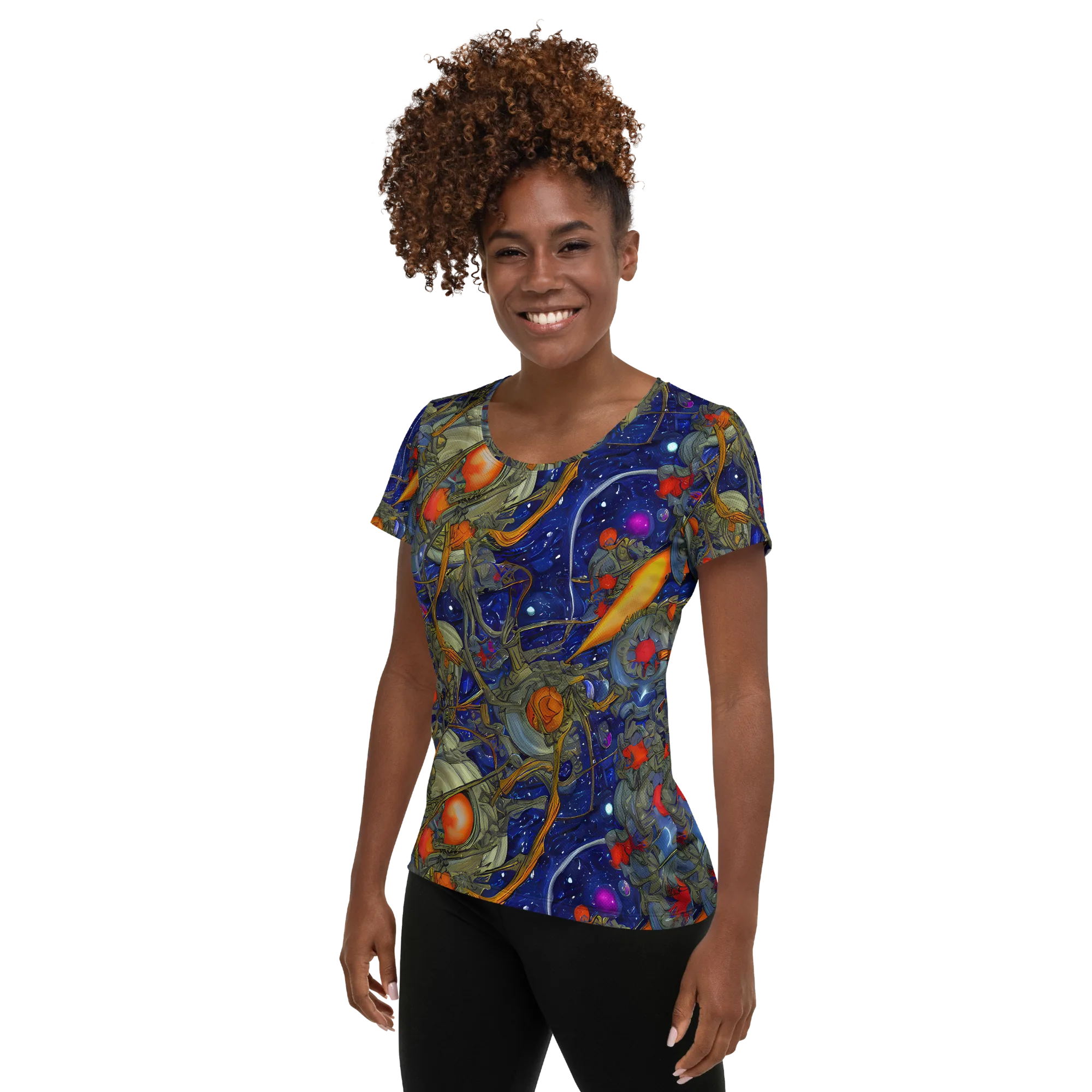Astral Harvest on Women's Athletic T-Shirt — Left