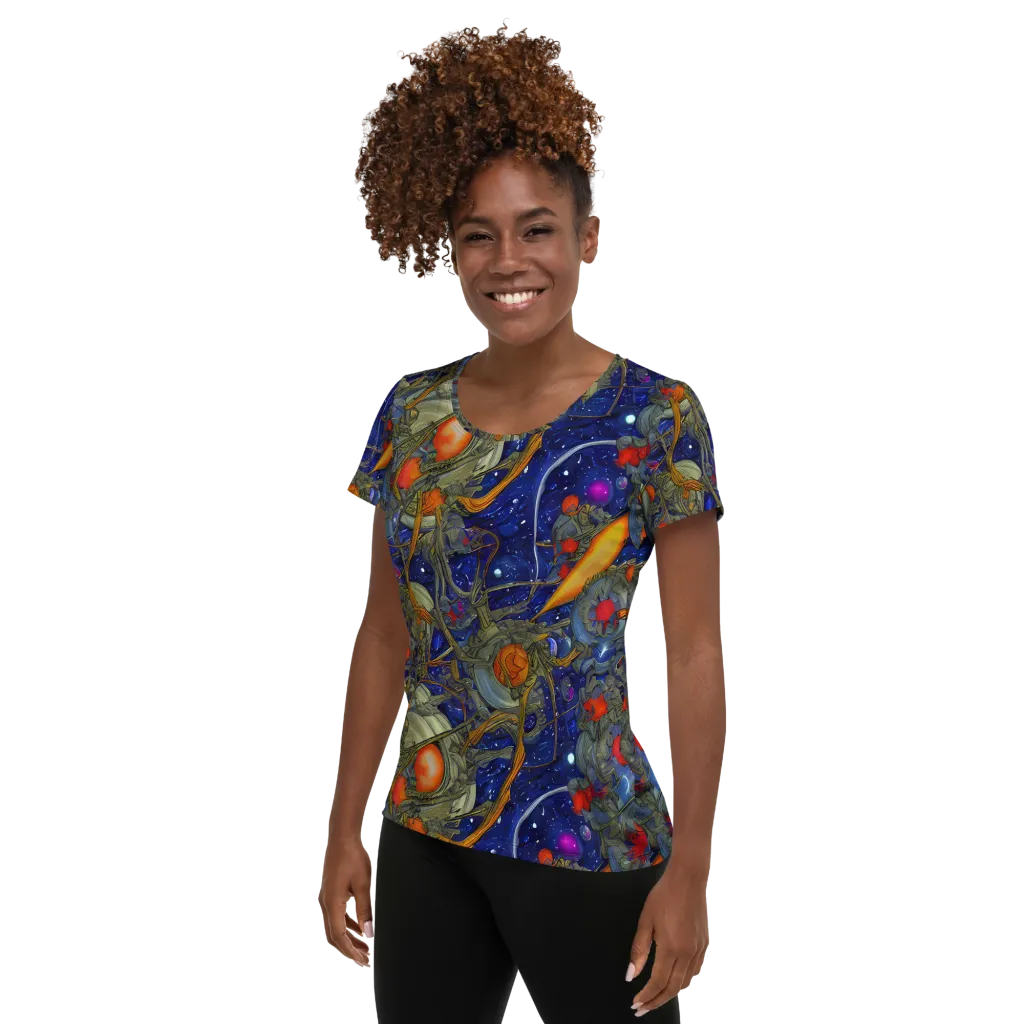 Astral Harvest on Women's Athletic T-Shirt — Left