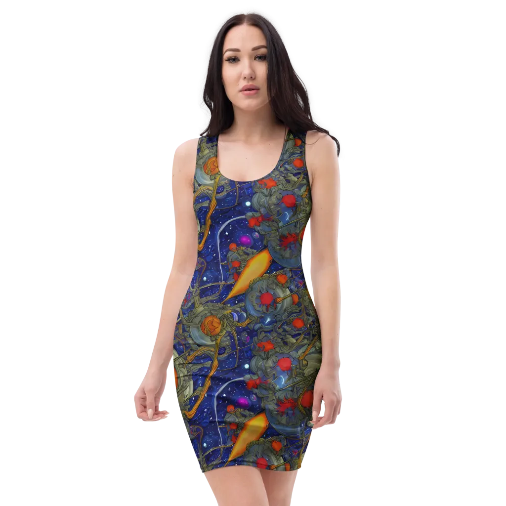 Astral Harvest on Bodycon Dress — Front