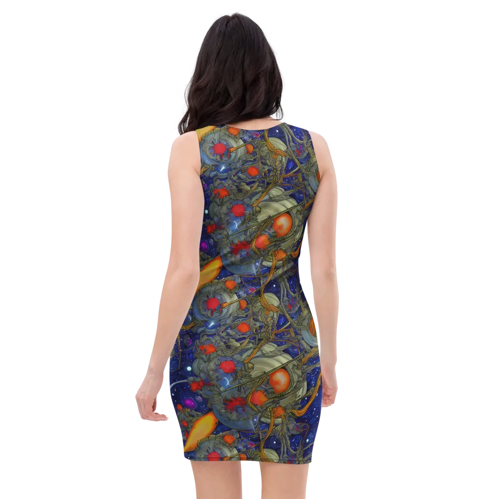 Astral Harvest on Bodycon Dress — Back