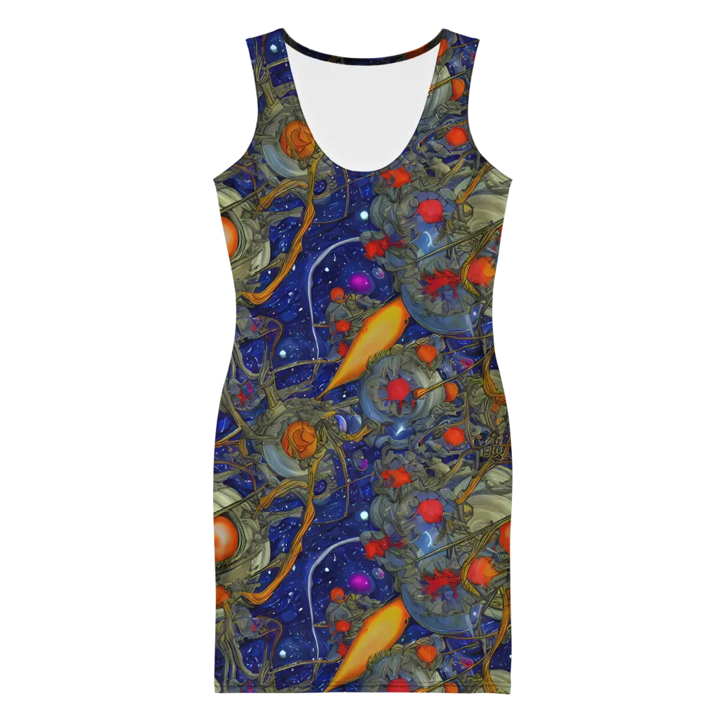 Astral Harvest on Bodycon Dress — Front