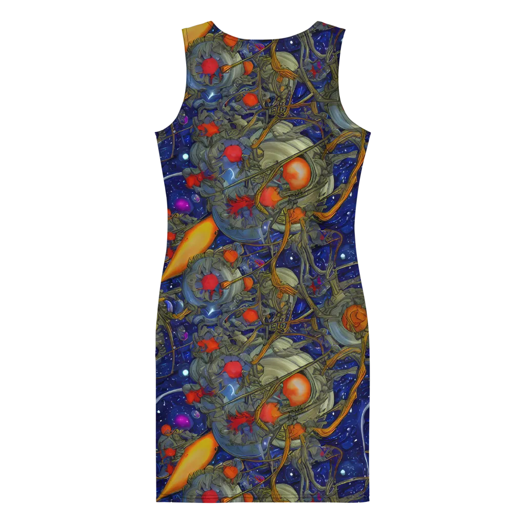 Astral Harvest on Bodycon Dress — Back