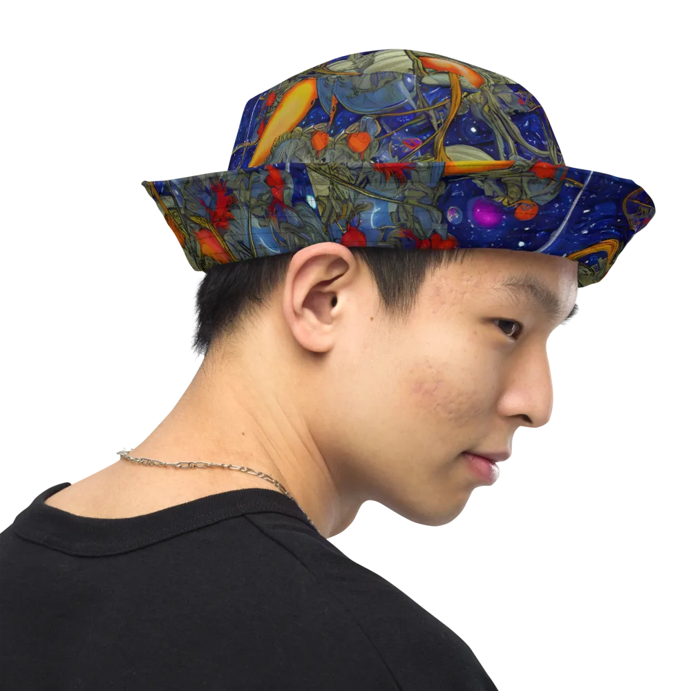 Astral Harvest on Reversible Bucket Hat — Right Outside
