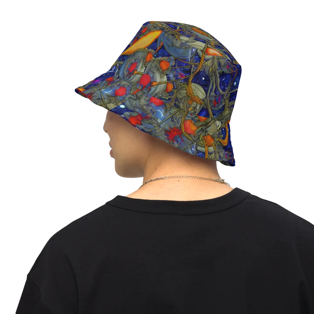 Astral Harvest on Reversible Bucket Hat — Back Inside