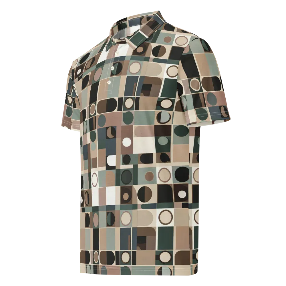 Velvet Modulation on Men's Slim Fit Polo Shirt — Left Front