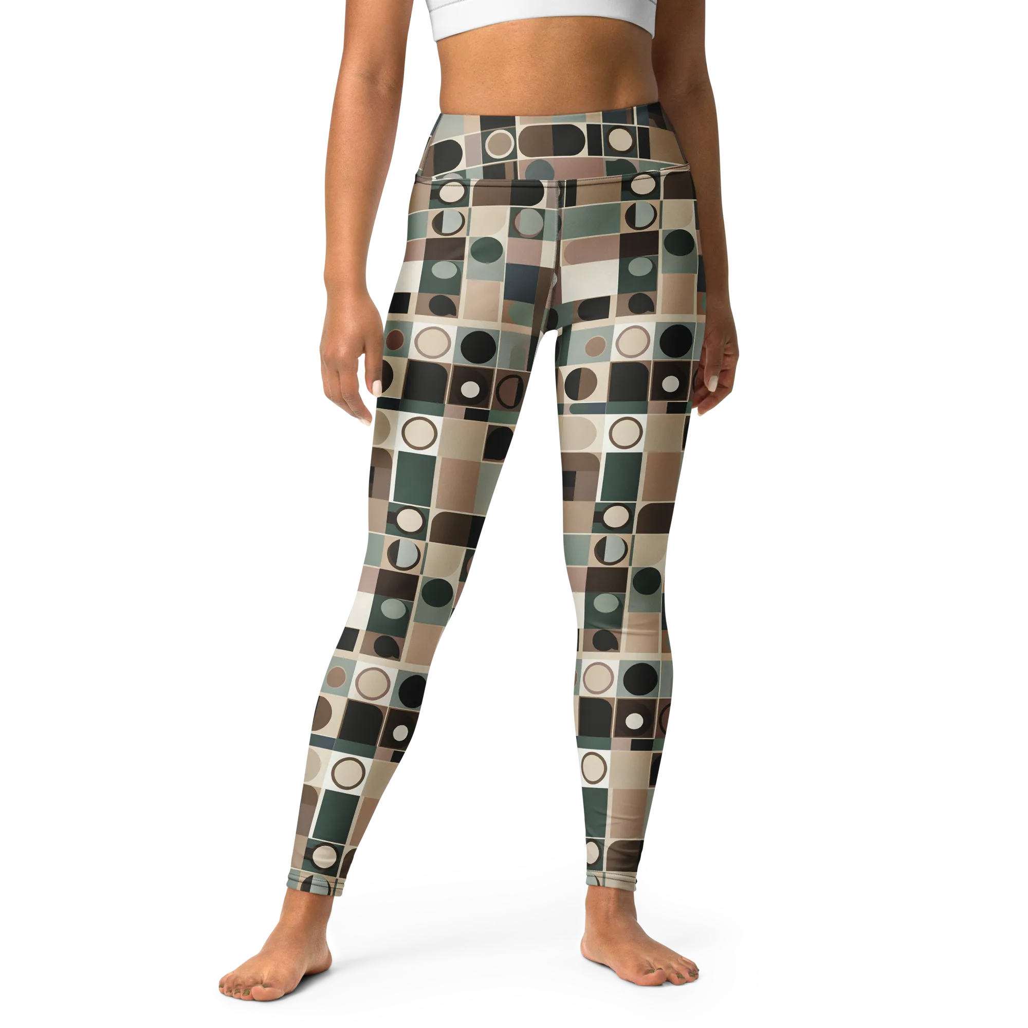 Velvet Modulation on Yoga Leggings — Front