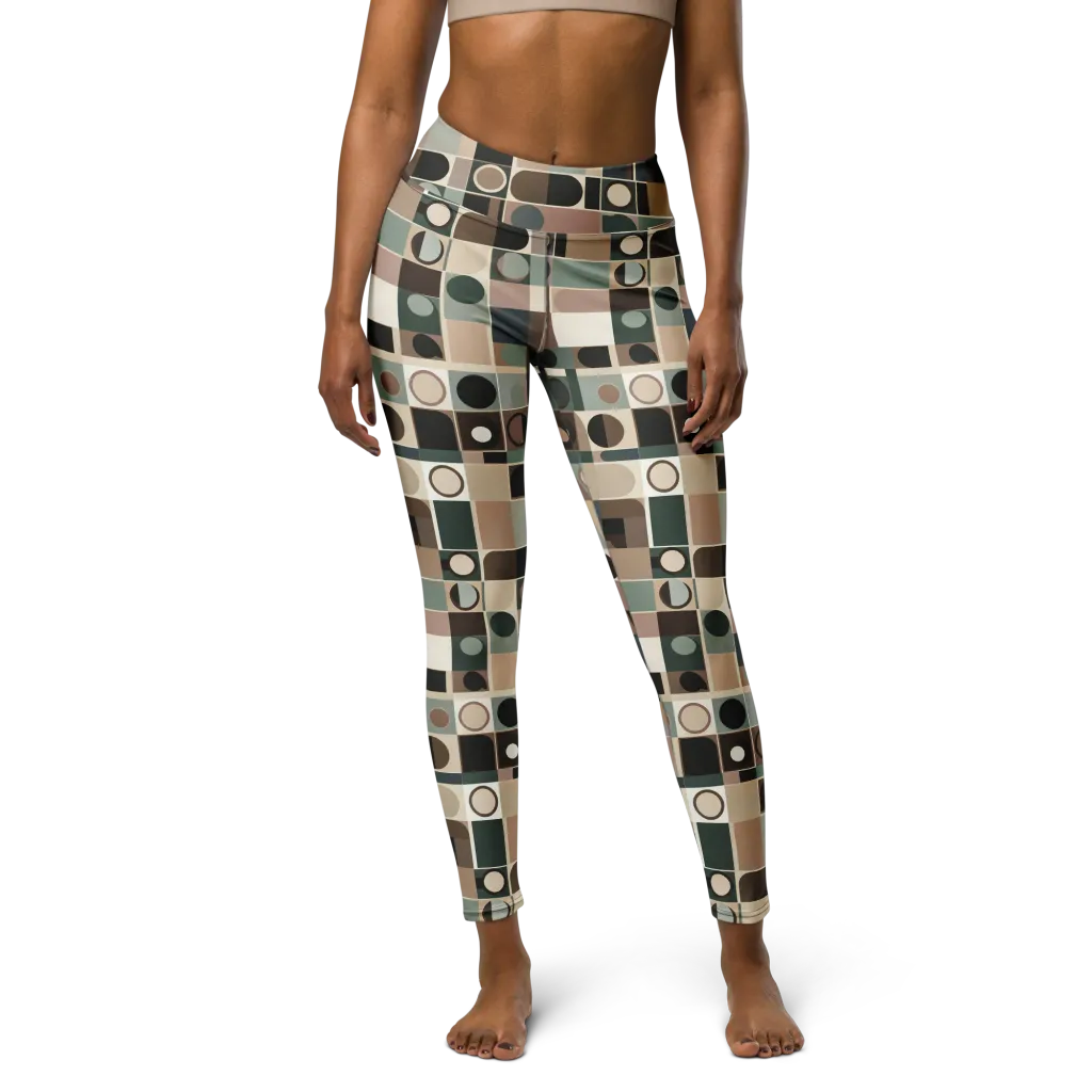 Velvet Modulation on Yoga Leggings — Front