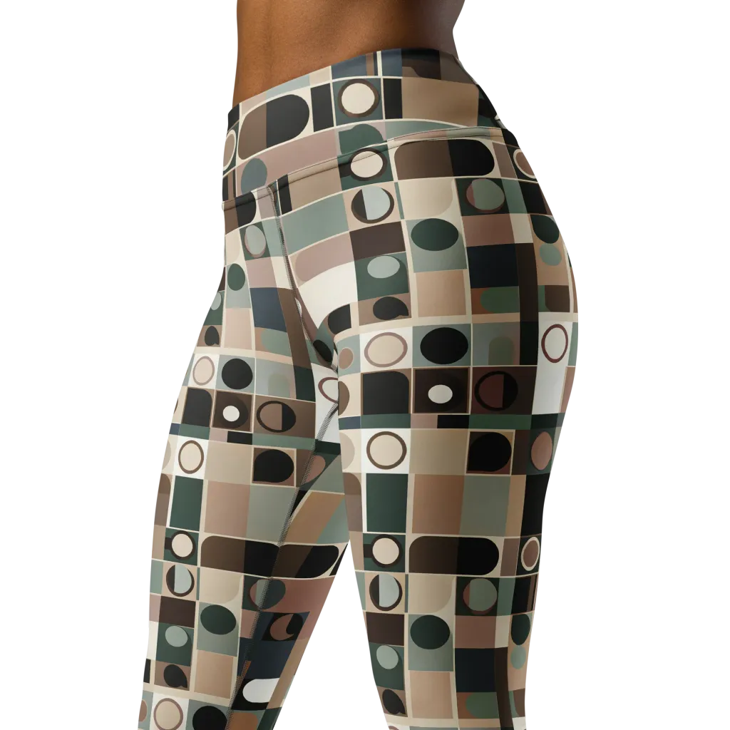 Velvet Modulation on Yoga Leggings — Left Front