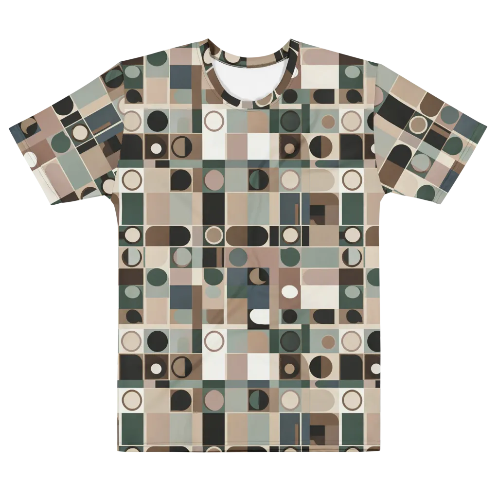 Velvet Modulation on Men's Cotton Crew Neck T-Shirt — Front