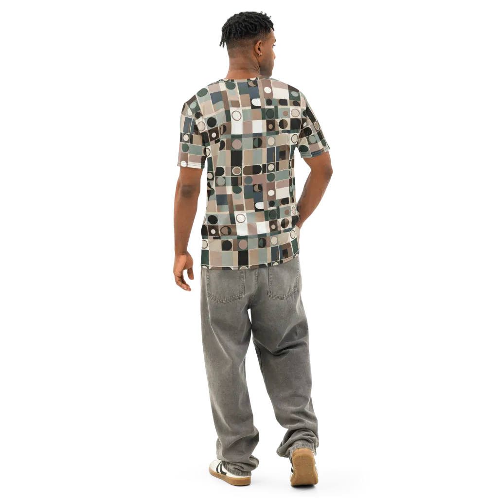 Velvet Modulation on Men's Cotton Crew Neck T-Shirt — Back