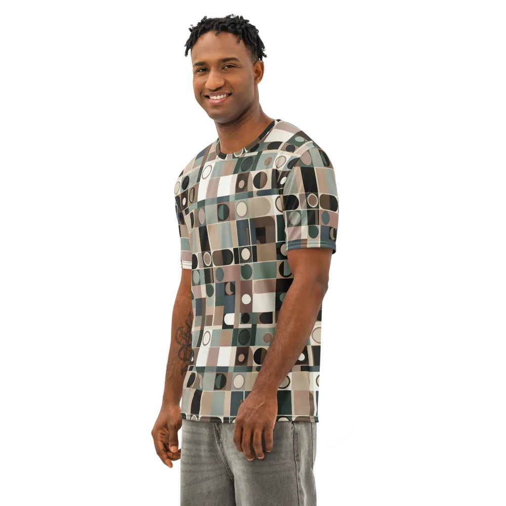 Velvet Modulation on Men's Cotton Crew Neck T-Shirt — Left Front