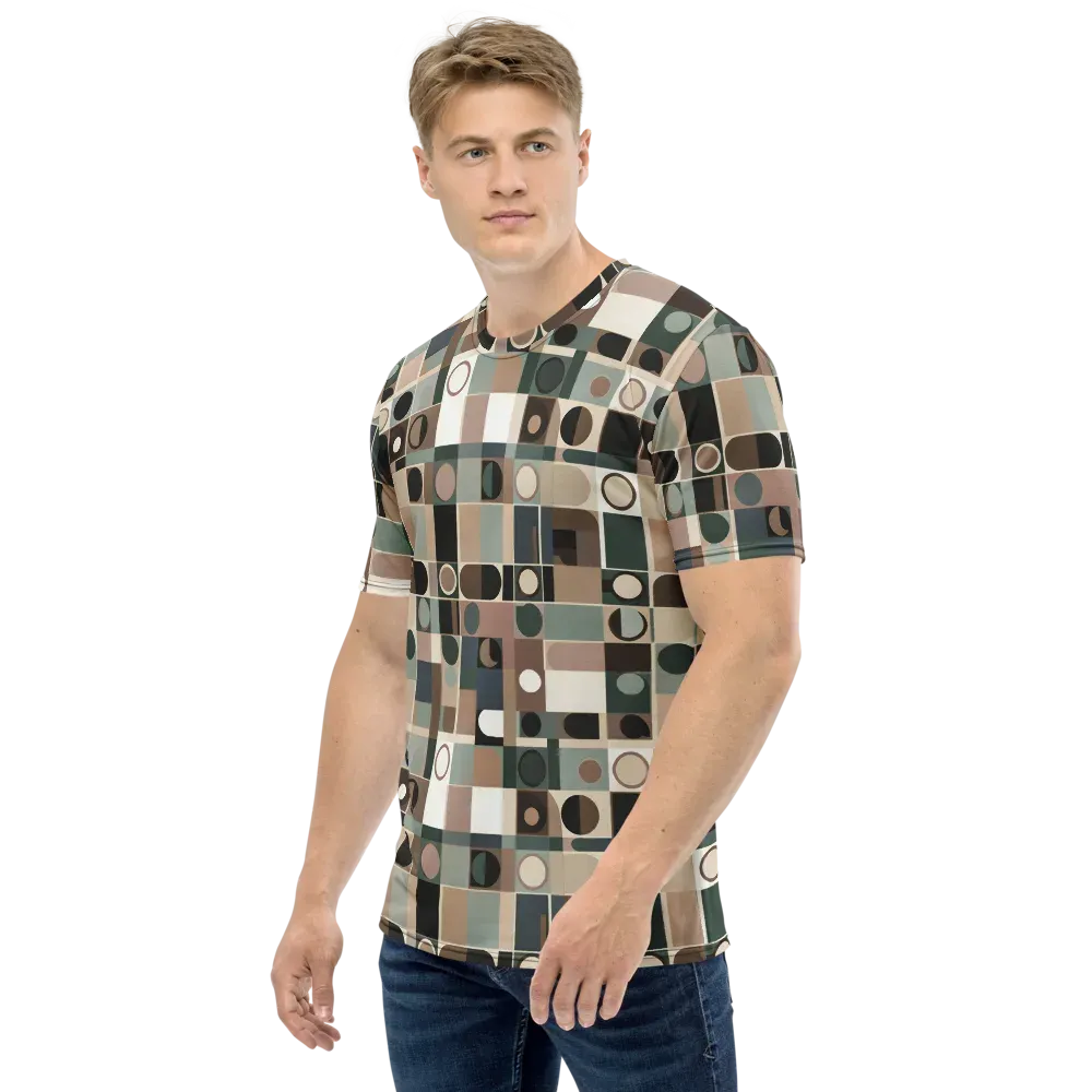 Velvet Modulation on Men's Crew Neck T-Shirt — Left