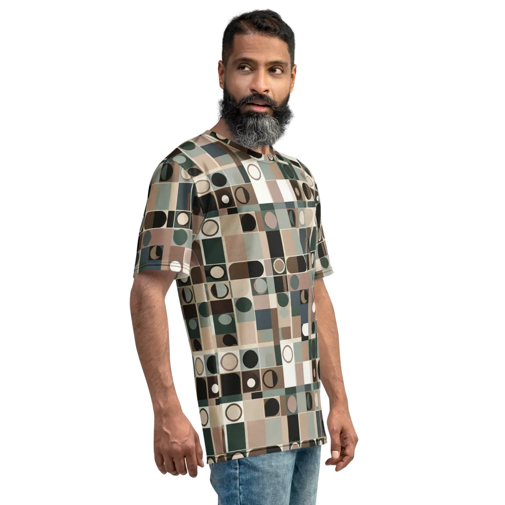 Velvet Modulation on Men's Crew Neck T-Shirt — Right