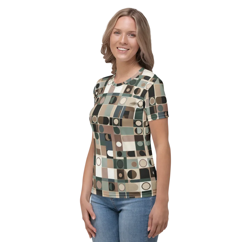 Velvet Modulation on Women's Crew Neck T-Shirt — Left