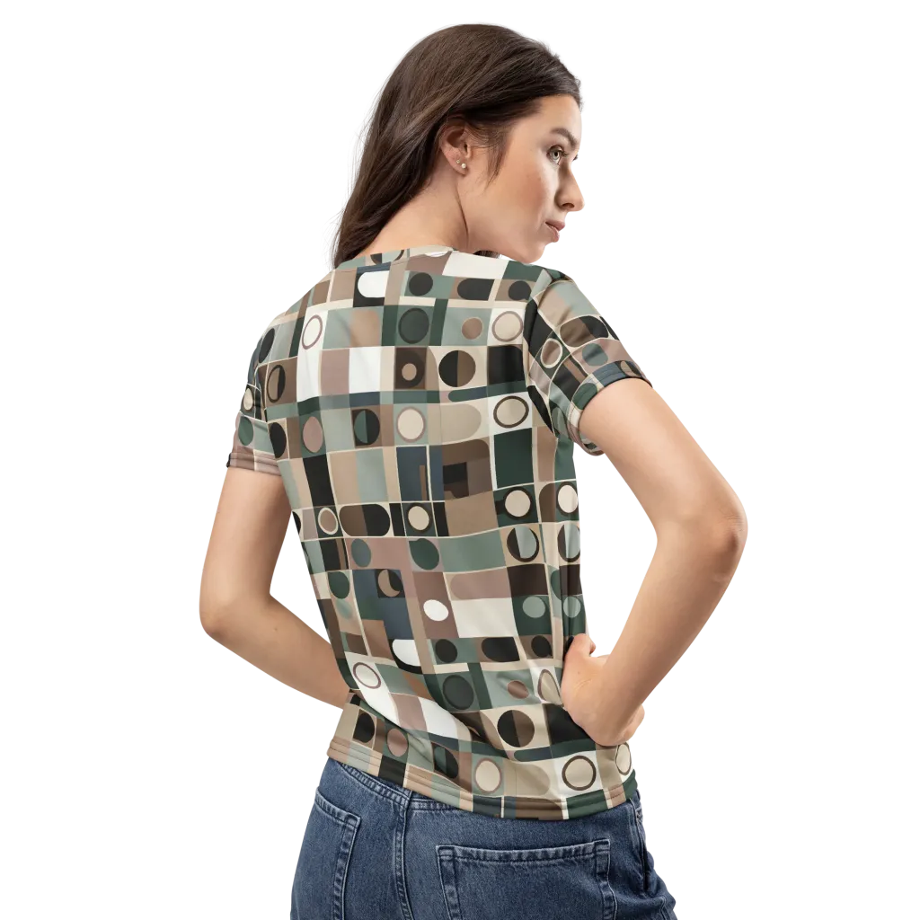 Velvet Modulation on Women's Crew Neck T-Shirt — Back