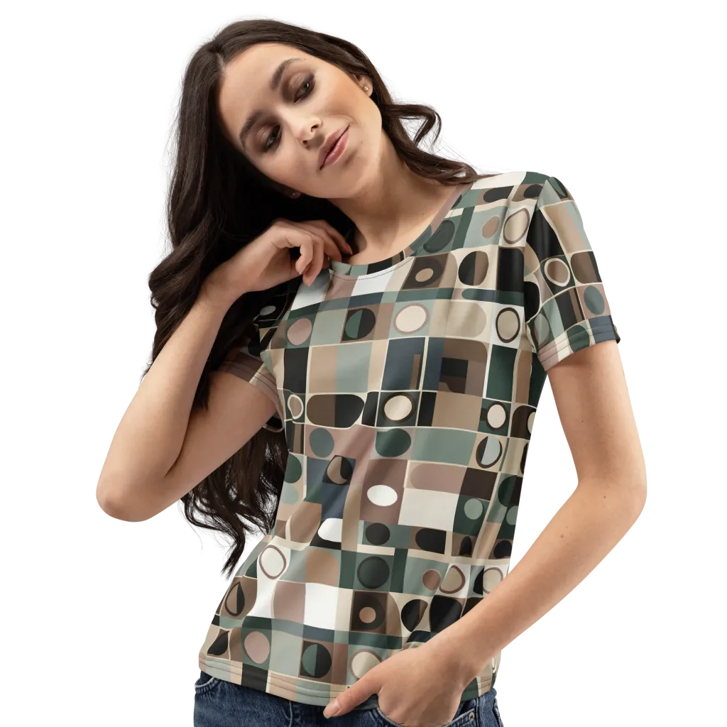 Velvet Modulation on Women's Crew Neck T-Shirt — Left Front