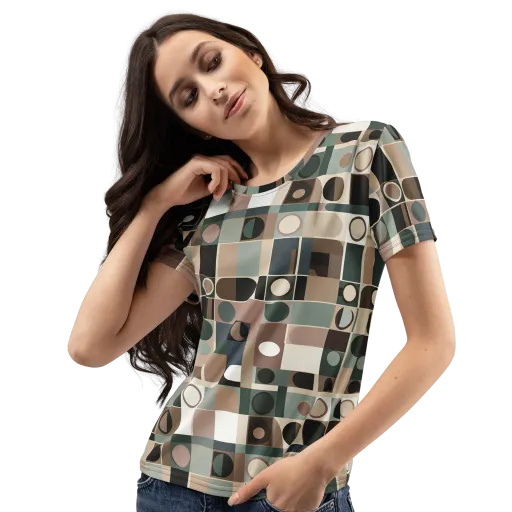 Velvet Modulation on a Women's Crew Neck T-Shirt