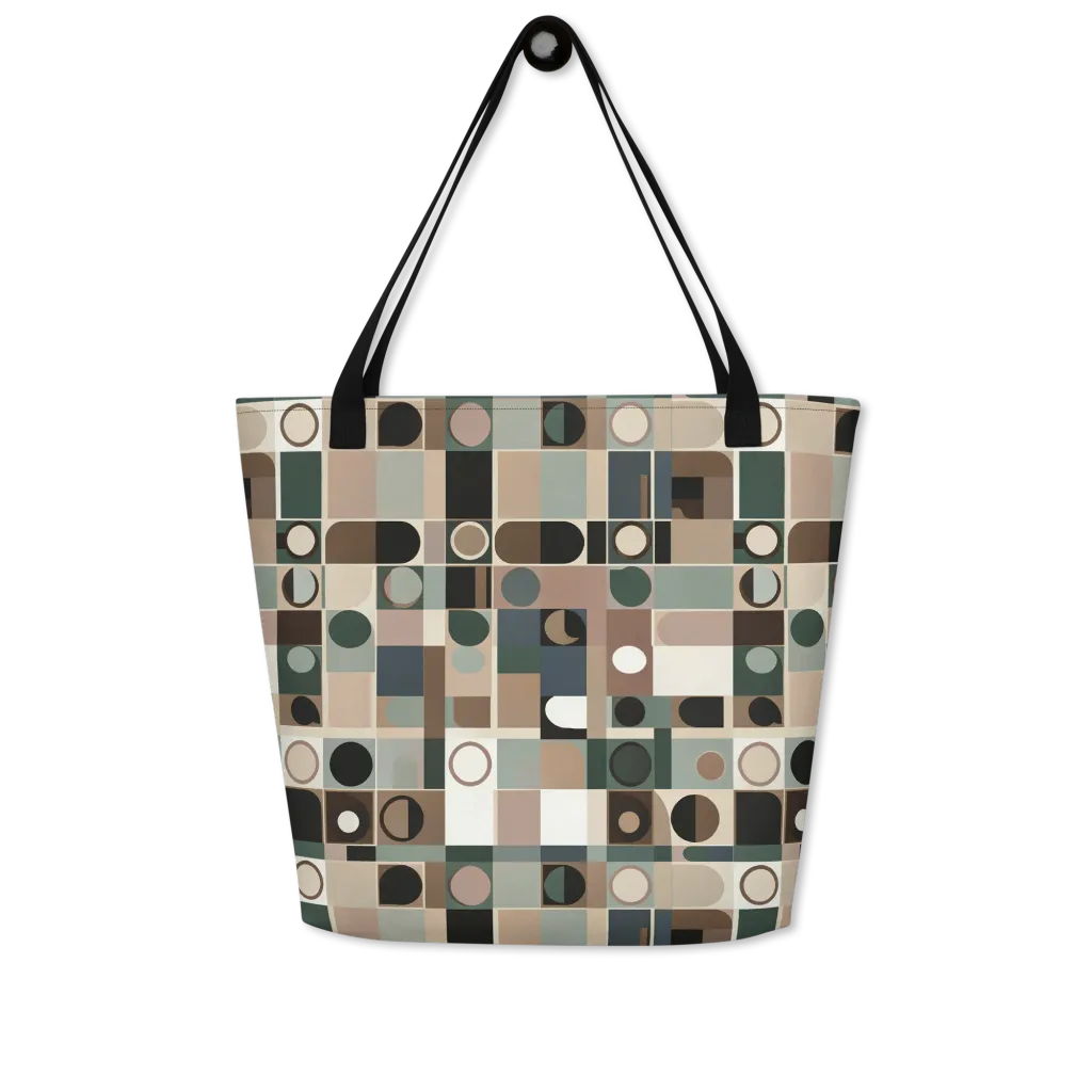 Velvet Modulation on Large Tote Bag W/ Pocket — Front