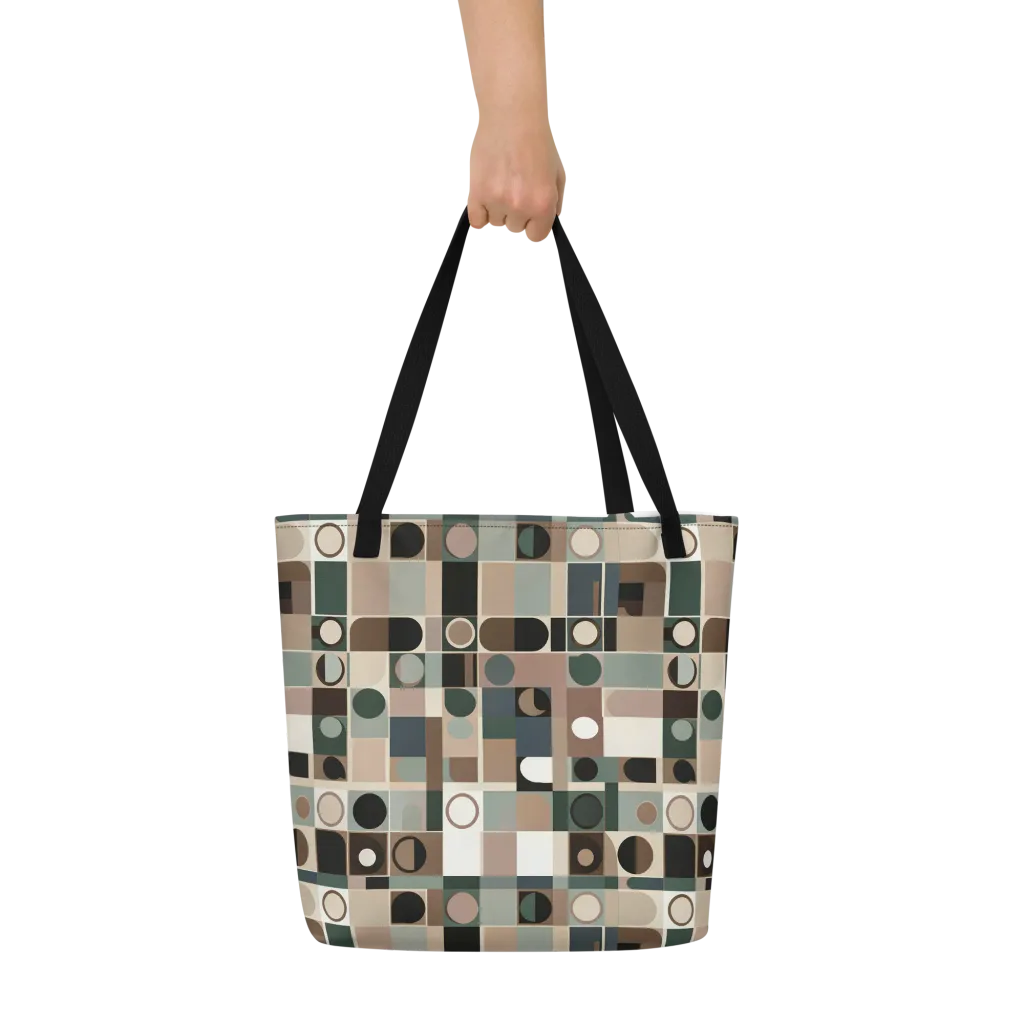 Velvet Modulation on Large Tote Bag W/ Pocket — Front