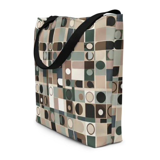 Velvet Modulation on a Large Tote Bag W/ Pocket