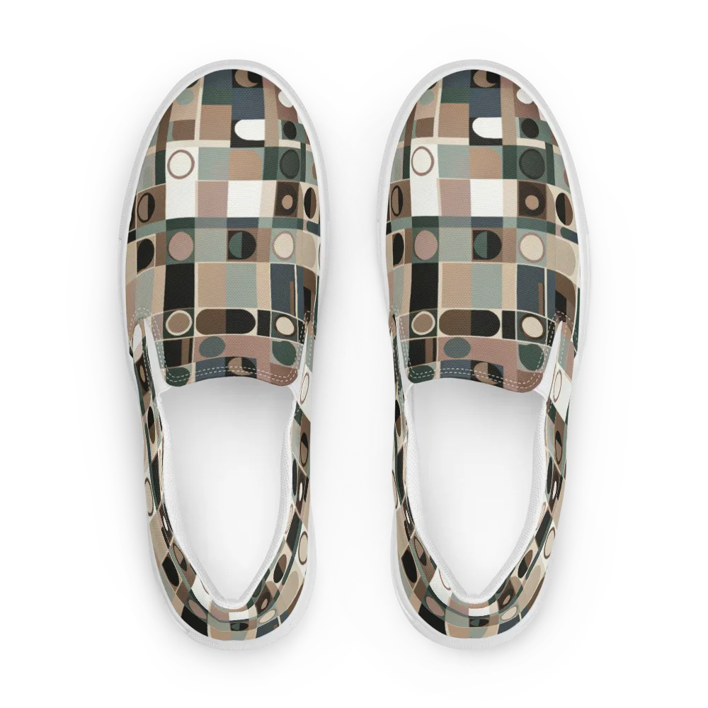 Velvet Modulation on Women's Slip-On Canvas Shoes — Front