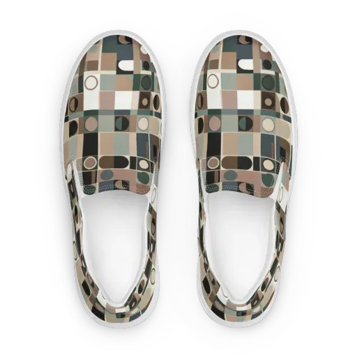 Velvet Modulation on a Women's Slip-On Canvas Shoes