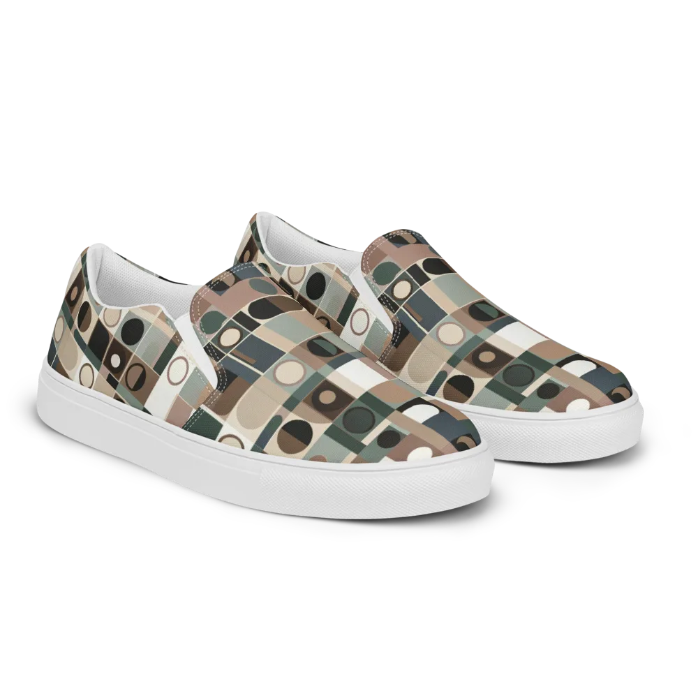 Velvet Modulation on Women's Slip-On Canvas Shoes — Right Front