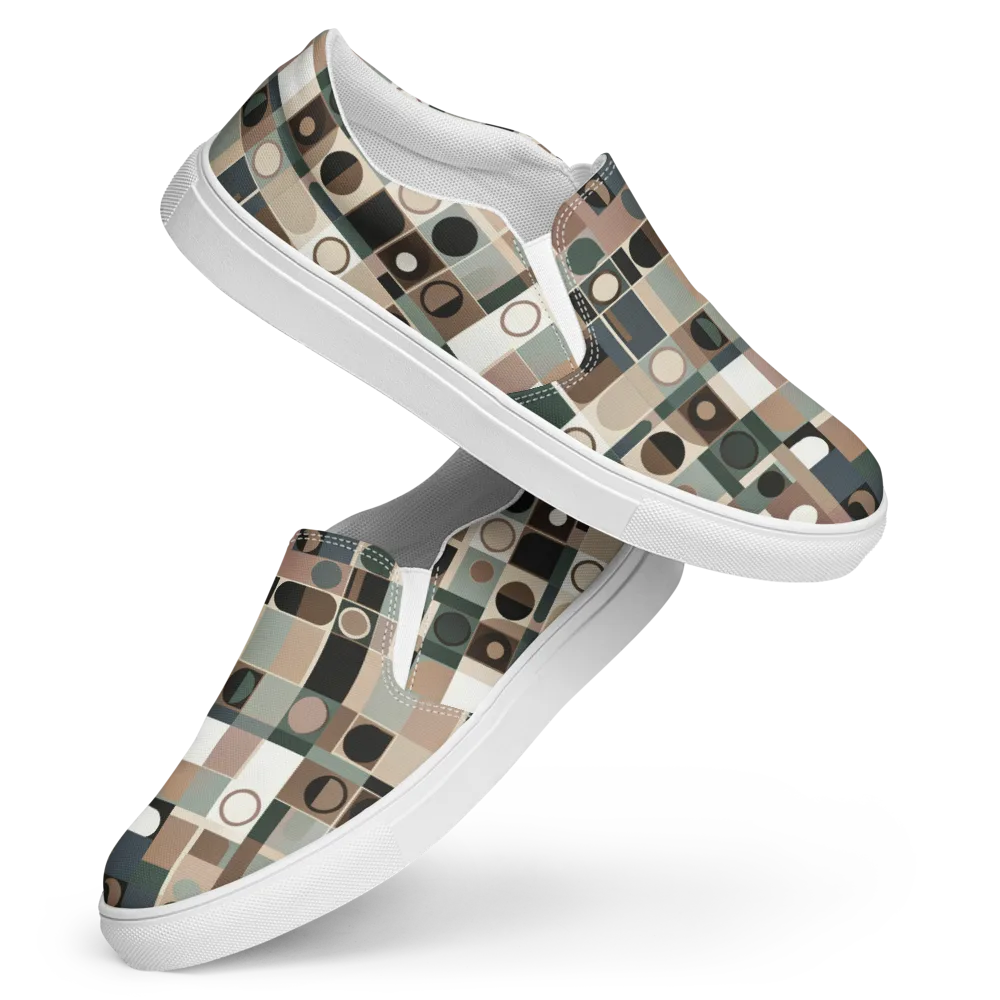Velvet Modulation on Women's Slip-On Canvas Shoes — Front